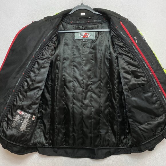 Joe Rocket Motorcycle Jacket Mens XL Green Black Hi Viz Green Armored Liner - Picture 6 of 16